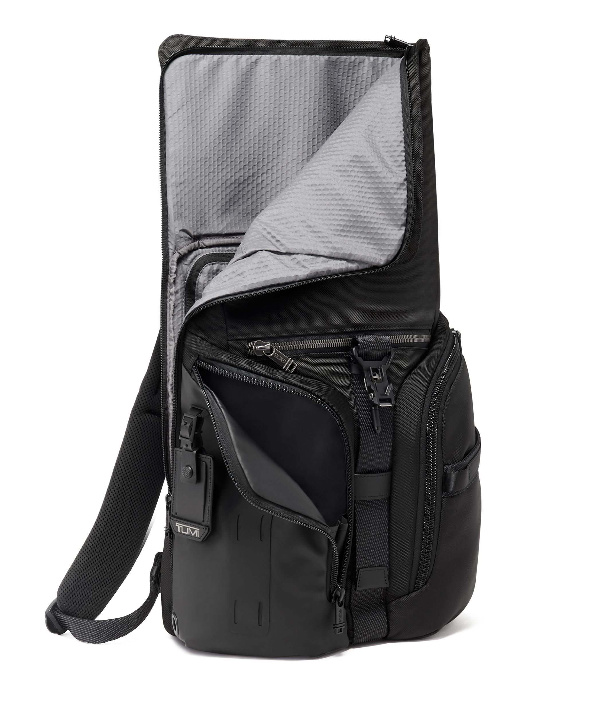 Alpha Bravo Logistics Flap Lid Backpack in Black | TUMI HK