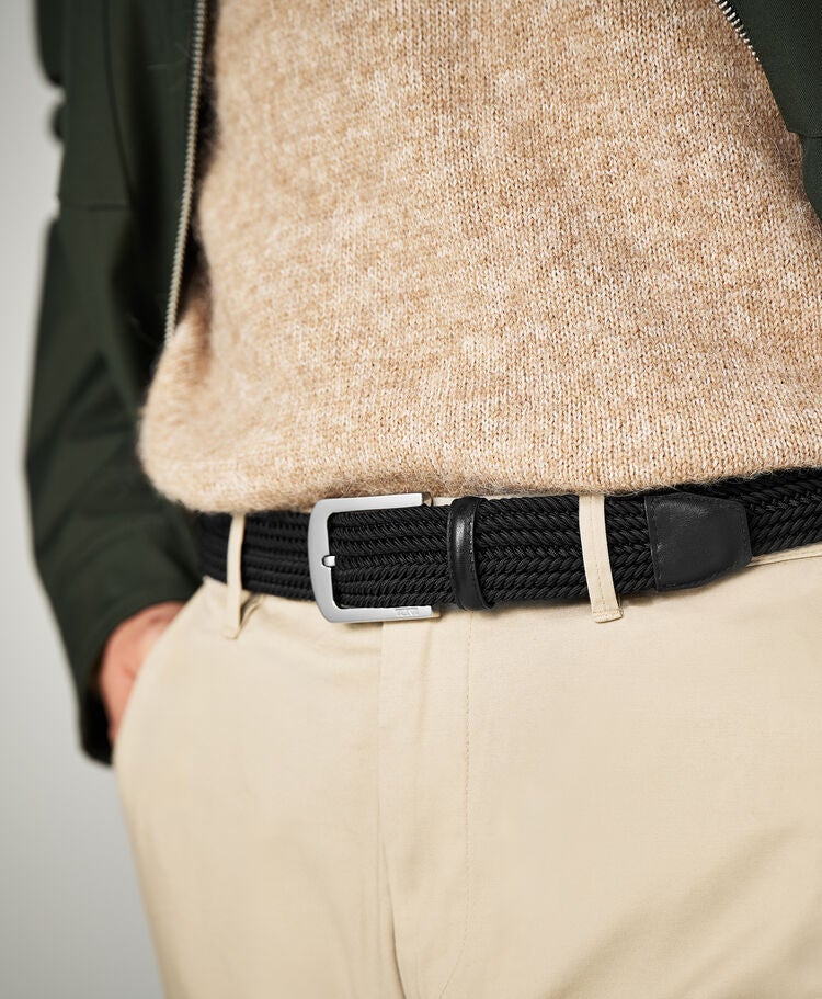 TUMI BELTS Rounded Woven Belt 35mm  hi-res | TUMI