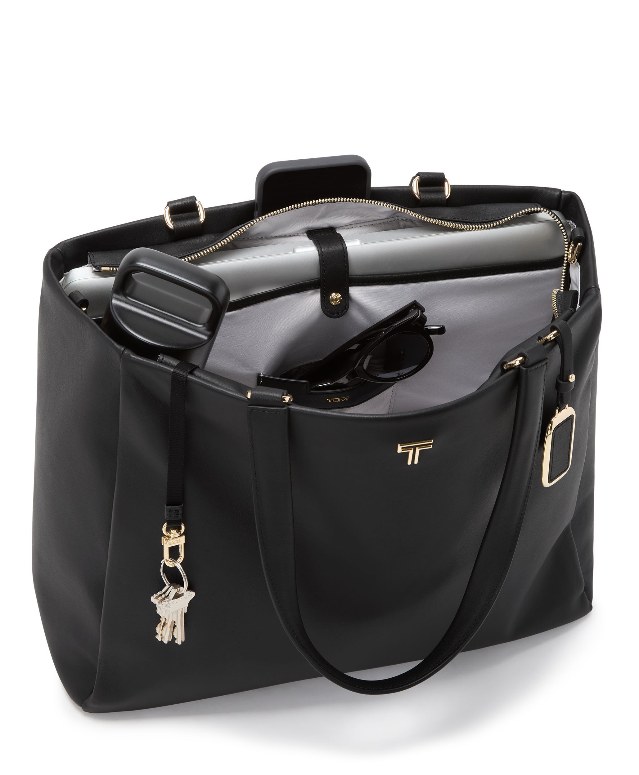 Voyageur Vail North/South Tote in Black/Light Gold | TUMI HK