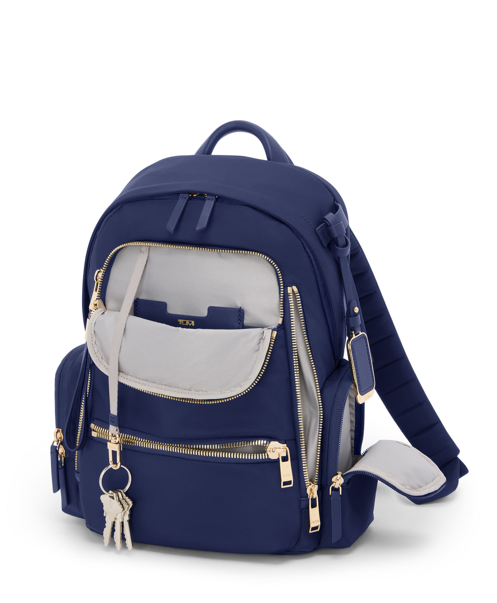 Voyageur Celina Medium Backpack in Indigo/Light Gold | TUMI HK