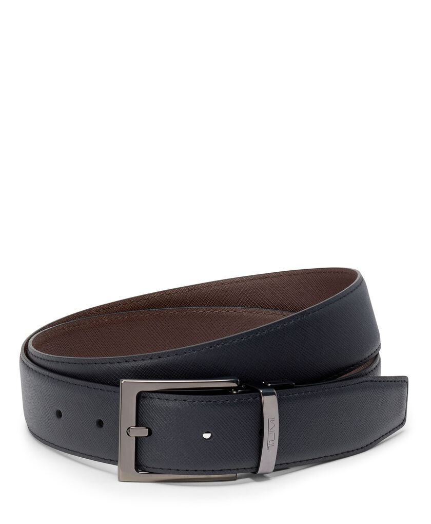 TUMI BELTS Rectangle Reversible Saffiano Belt 35mm  hi-res | TUMI