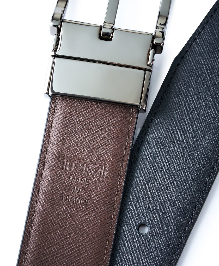 TUMI BELTS Rectangle Reversible Saffiano Belt 35mm  hi-res | TUMI