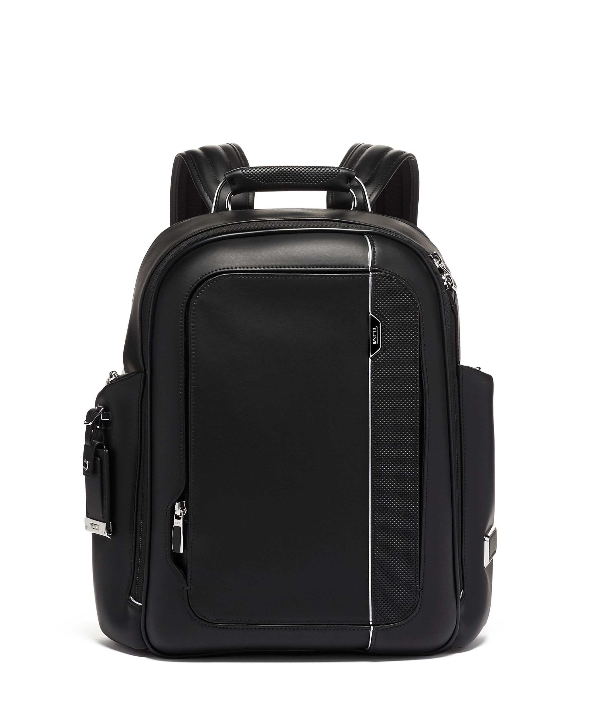 Sleek leather backpack top