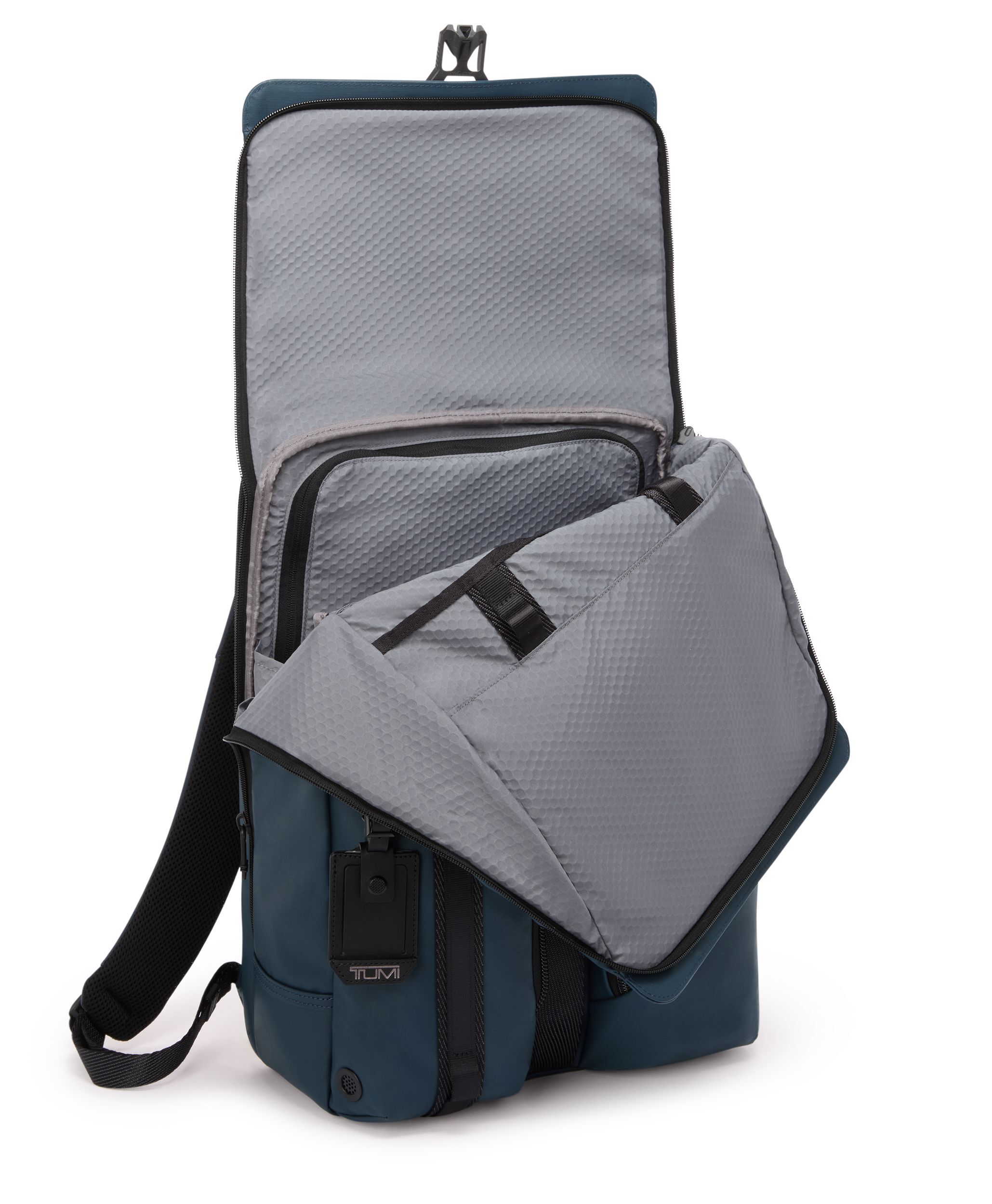 Alpha Bravo Surveillance Backpack in Navy Coated Canvas | TUMI HK