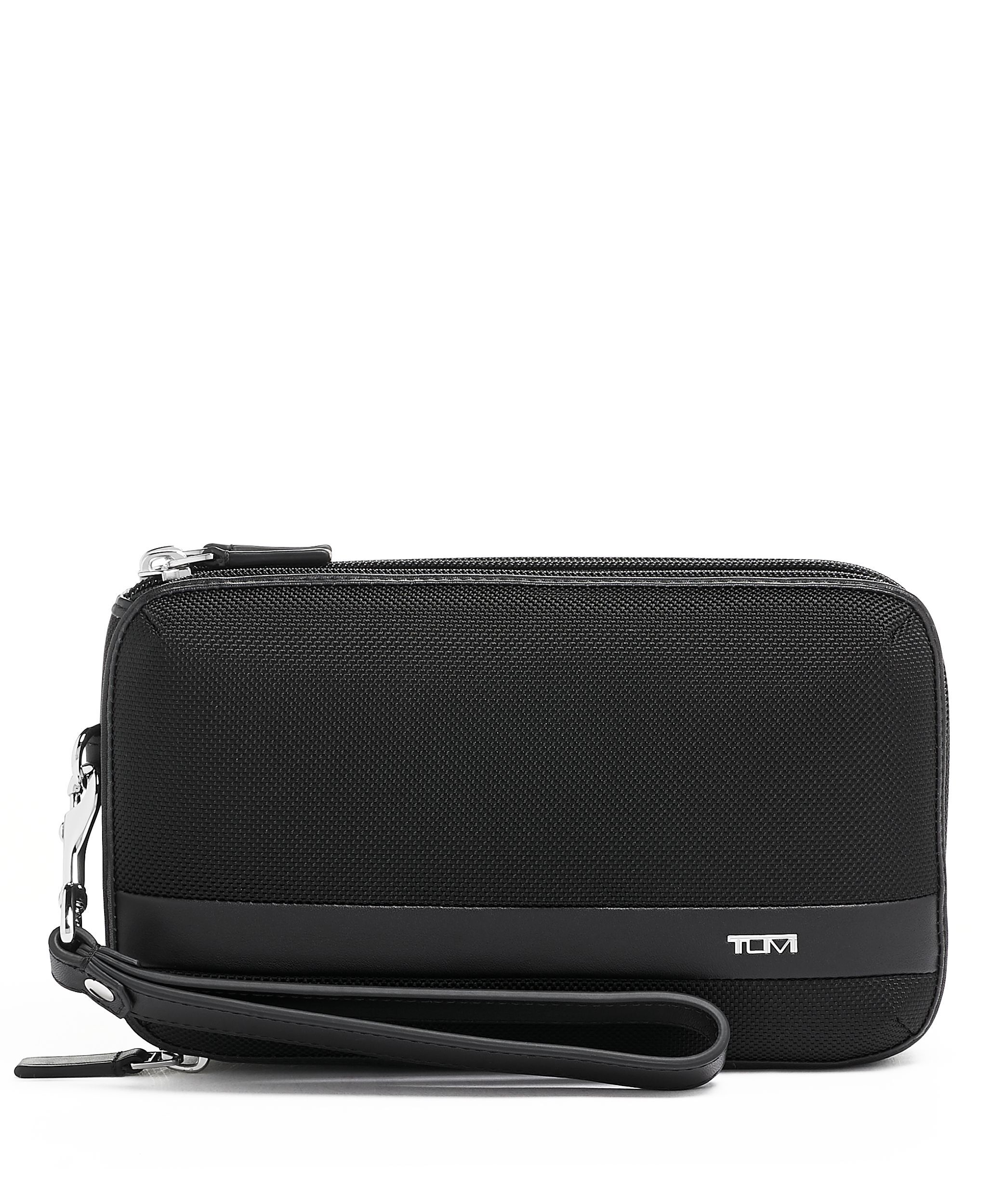 Alpha Triple Zip Clutch in Black | TUMI HK