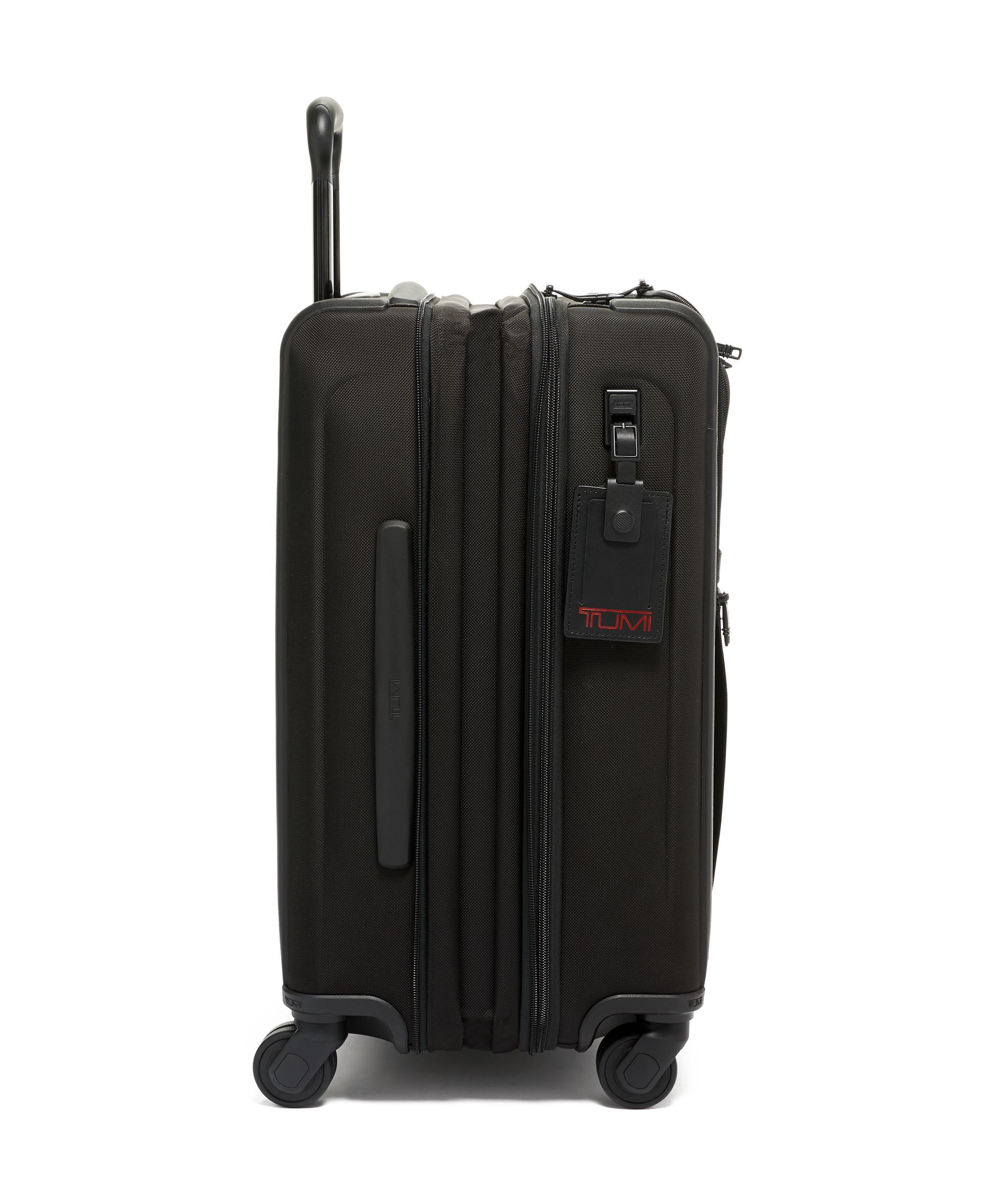 Alpha Continental Dual Access 4 Wheeled Carry On in Black