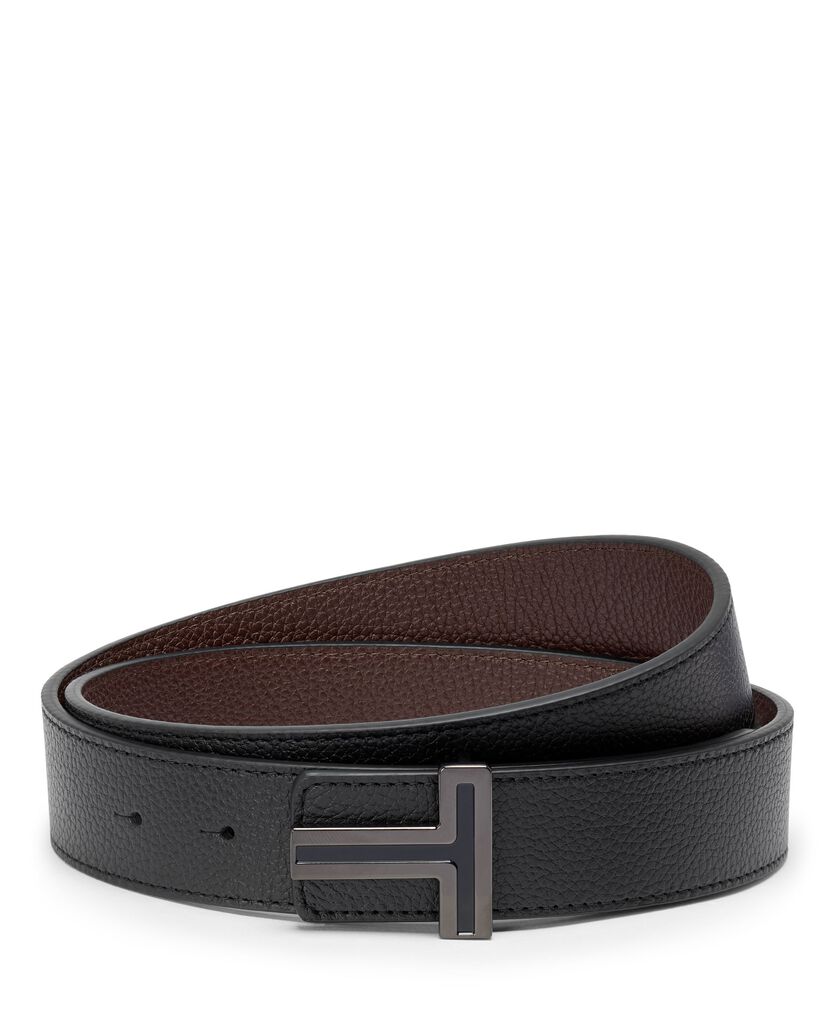 TUMI BELTS 鎏金T扣雙面皮帶 35mm  hi-res | TUMI