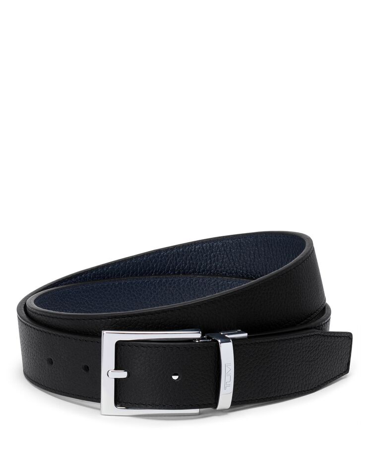 TUMI BELTS Reversible Rectangle Pebbled Belt 35mm  hi-res | TUMI