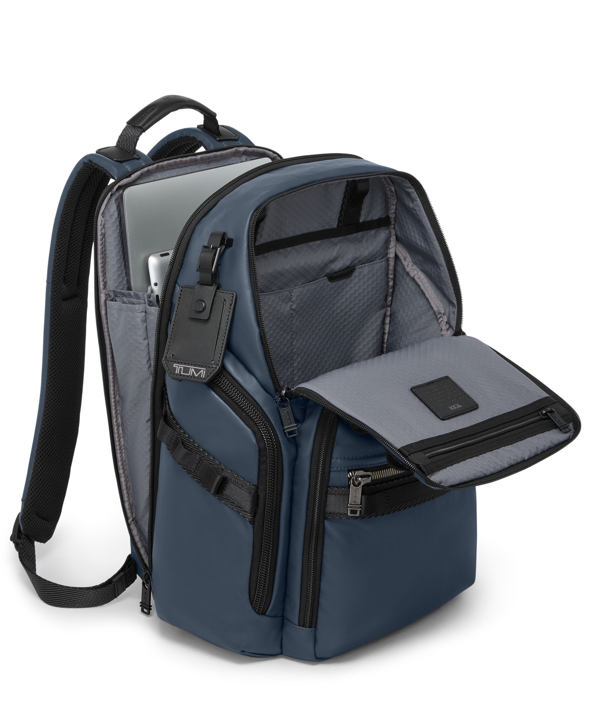 Alpha Bravo Search Backpack in Navy Coated Canvas | TUMI HK