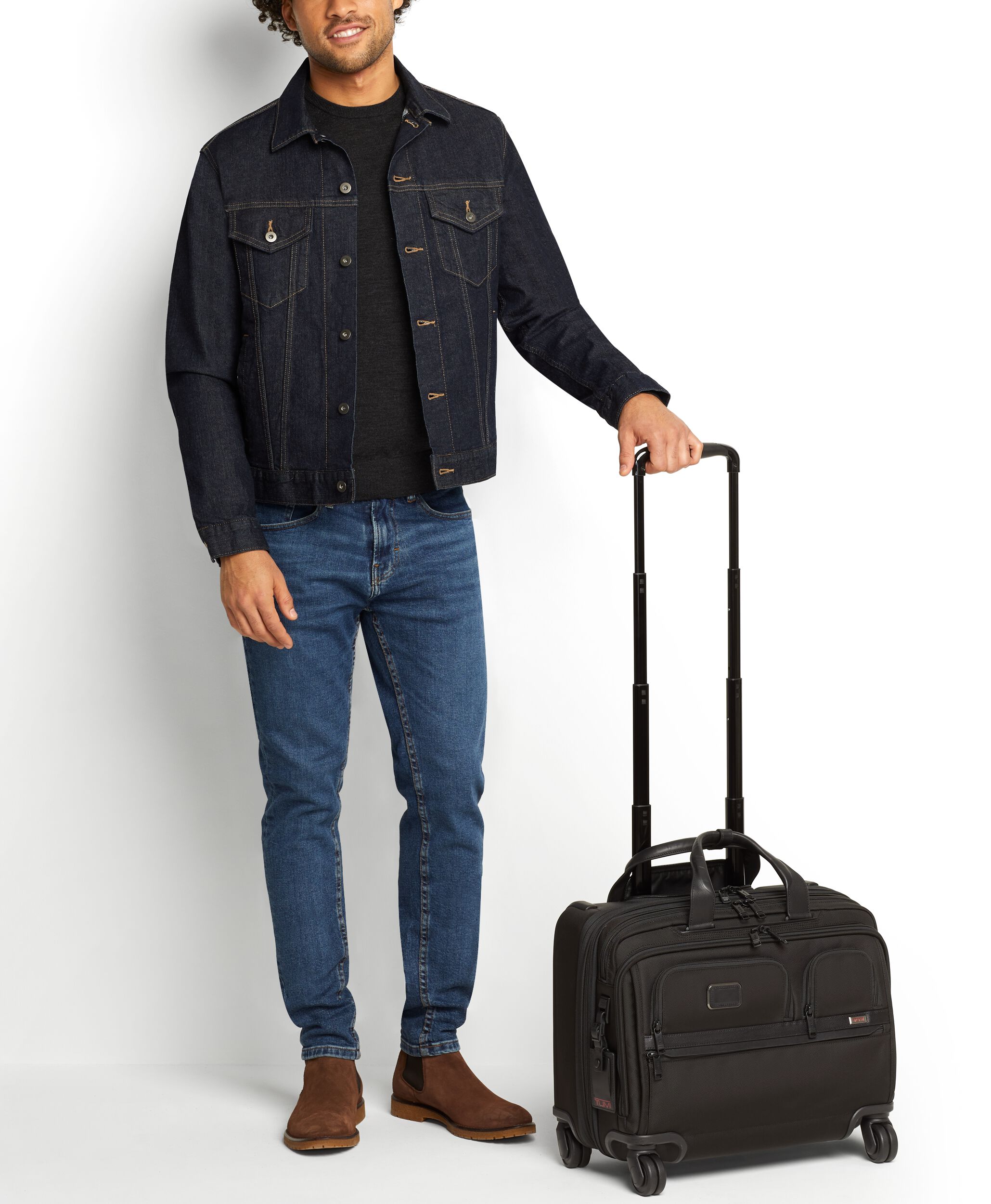 4 wheel rolling briefcase top