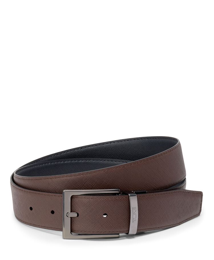 TUMI BELTS Rectangle Reversible Saffiano Belt 35mm  hi-res | TUMI