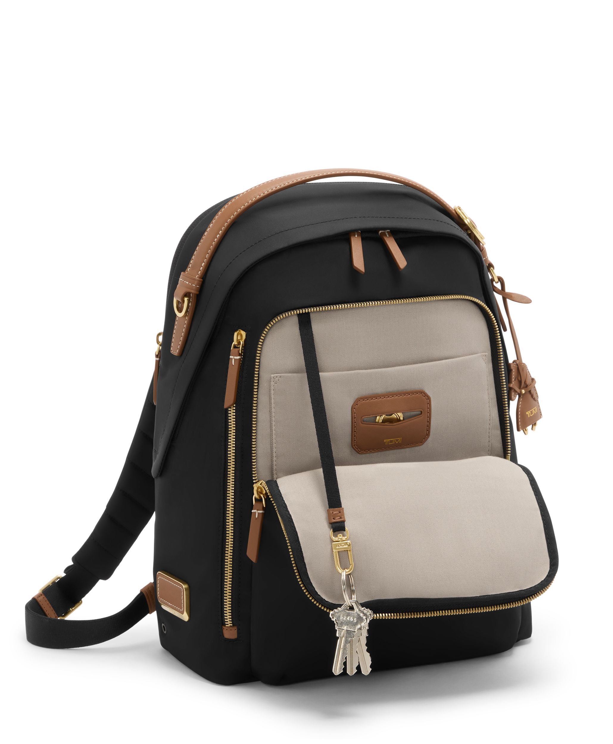 VOYAGEUR Halsey Backpack in BLACK/BRIDLE | TUMI HK