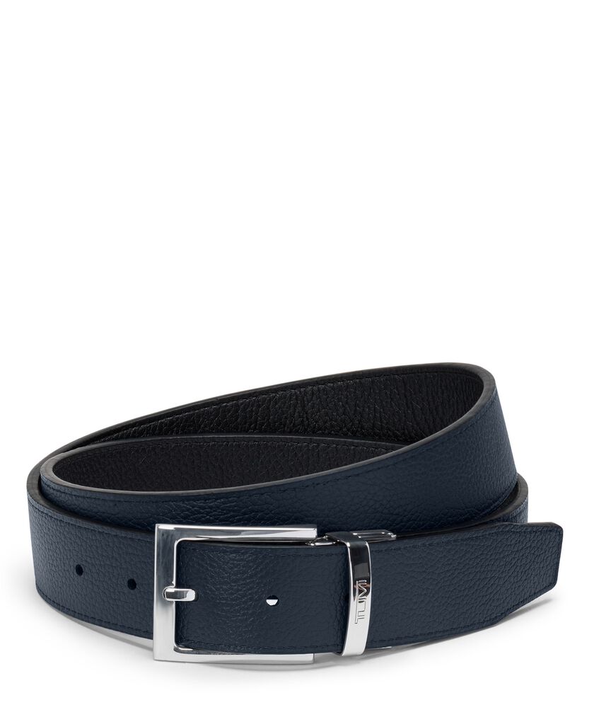 TUMI BELTS Reversible Rectangle Pebbled Belt 35mm  hi-res | TUMI