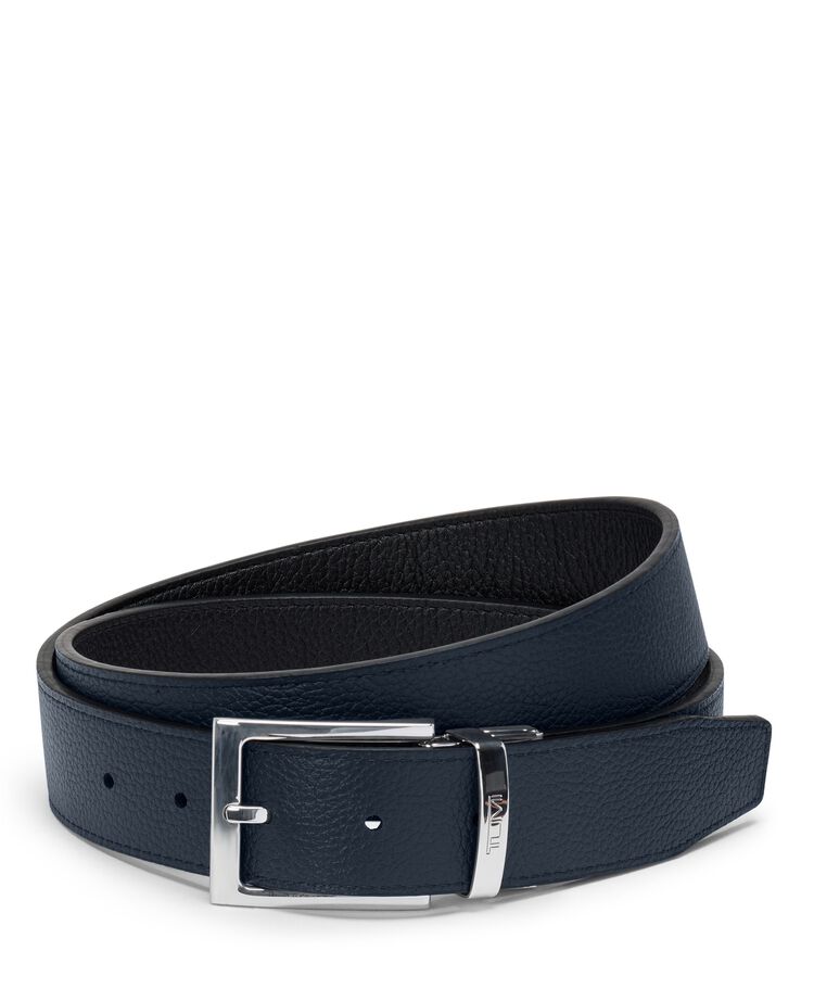 TUMI BELTS Reversible Rectangle Pebbled Belt 35mm  hi-res | TUMI