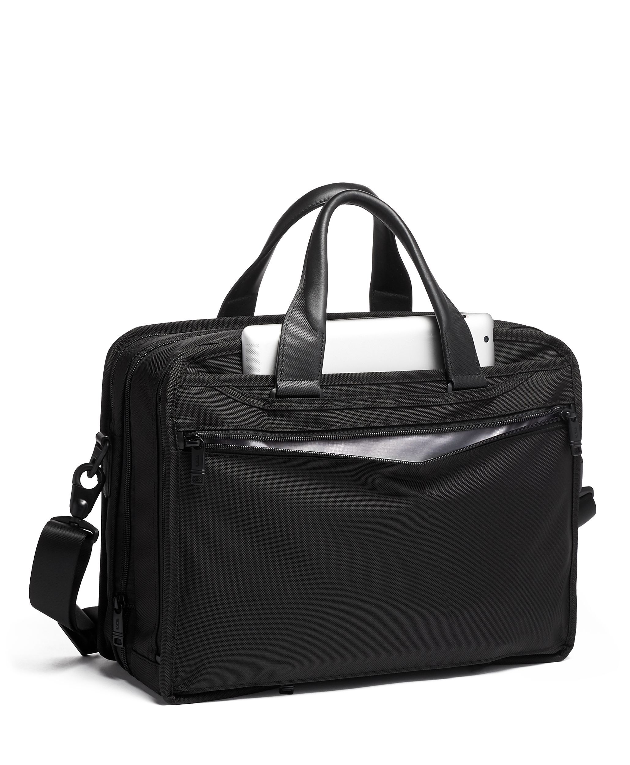 Alpha Expandable Organizer Laptop Brief in Black | TUMI HK