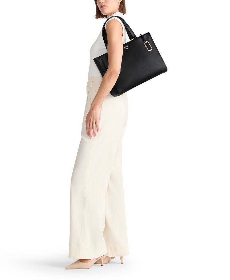Voyageur Vail Medium Tote in Black/Light Gold | TUMI HK