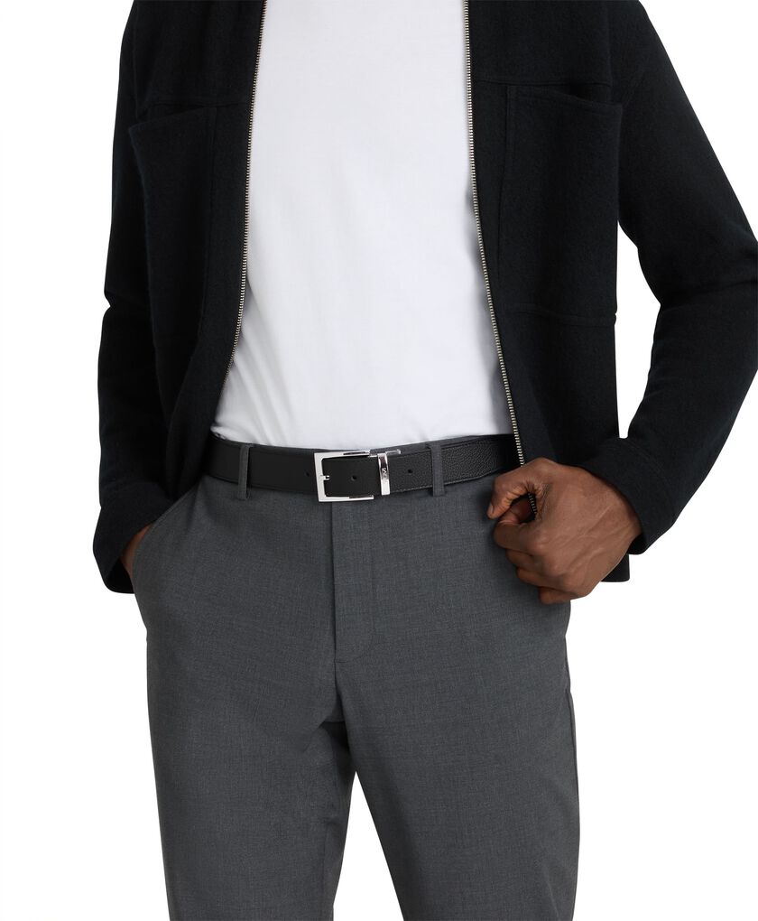 TUMI BELTS Reversible Rectangle Pebbled Belt 35mm  hi-res | TUMI